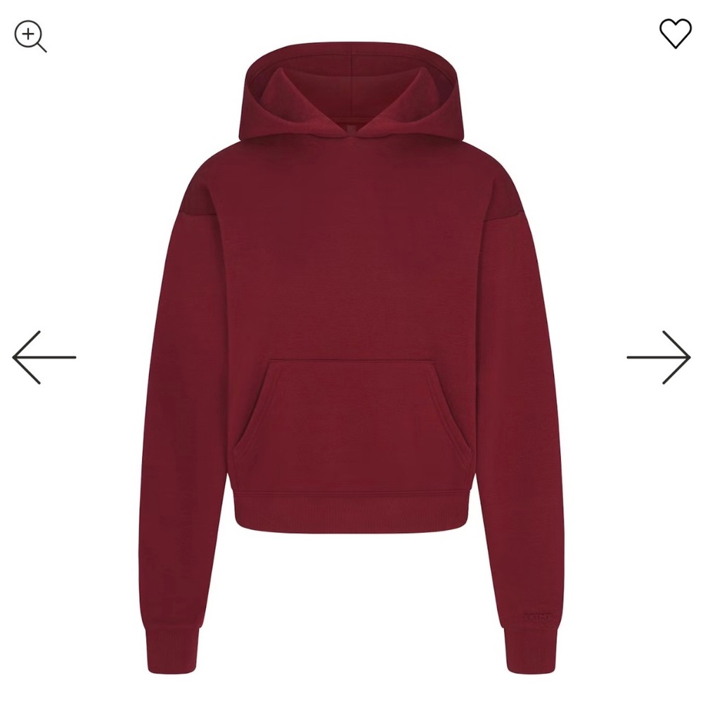 Skims COTTON FLEECE CLASSIC HOODIE Merlot 2xl